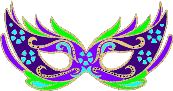 Library Of Purple Green And Gold Mardi Gras Mask Png Free Carnival Mask Png Hd Mardi Gras Beads Png