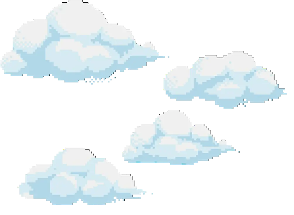 clouds gothic hearts transparent cyber background 8 Bit Clouds Transparent png