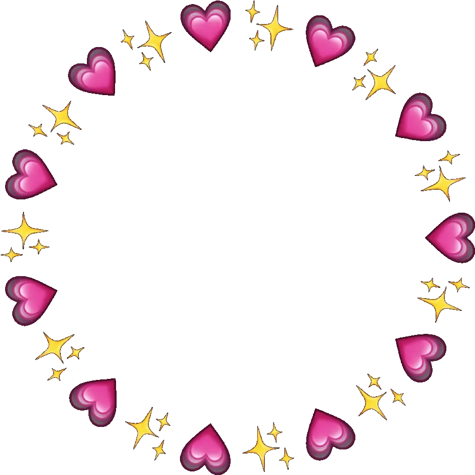 Circle Frame Circleframe Hearts Sparkles Emojis Icon Transparent Heart Emoji Circle png