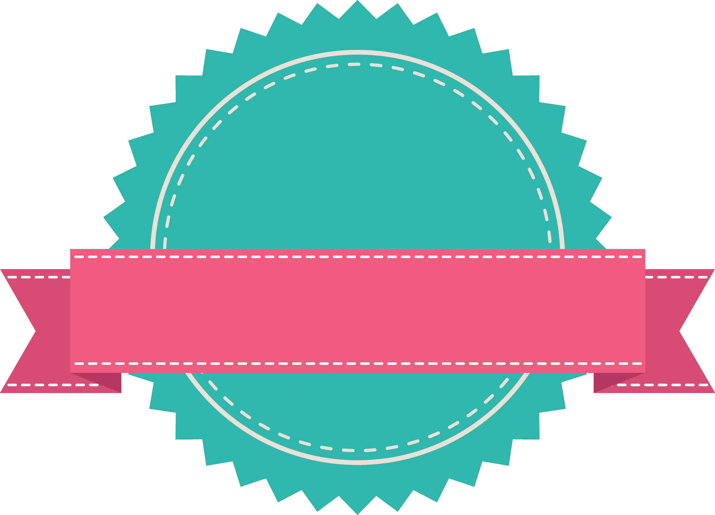 Green Badge With Pink Ribbon Banner With Fold Wedge Pink Ribbon Vector Png png