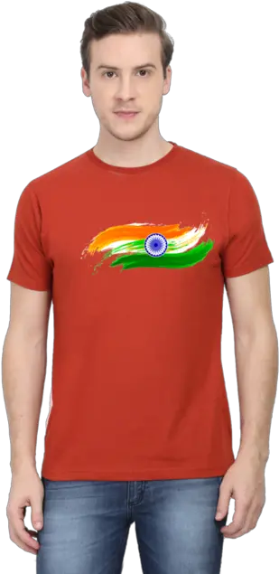 Shopoviain India Flag Round Neck Png Style Icon Men