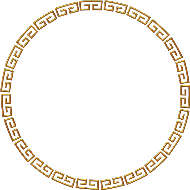 marco frame borde border metal ornamental decorative Greek Circle Border Png png