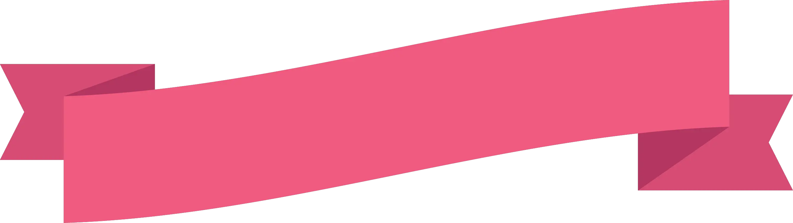 Pink Ribbon Banner Diagonal With Fold End Pink Ribbon Banner Png png