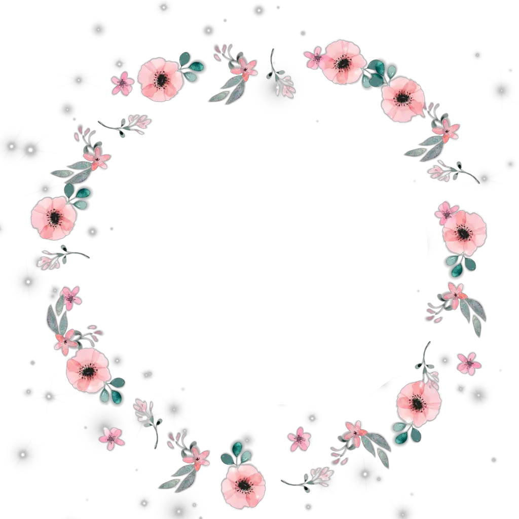 flowers circle frame beautiful Flower Circle Frames Transparent png
