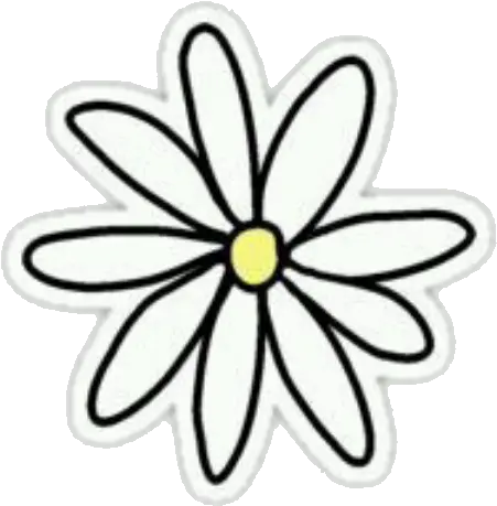 Cute White Flowers Flower Sticker Daisy Sticker Png White Flower Transparent