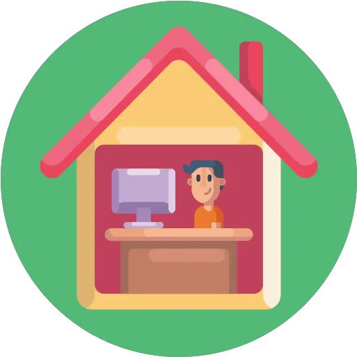 Work From Home Free People Icons Happy Png Work At Home Icon