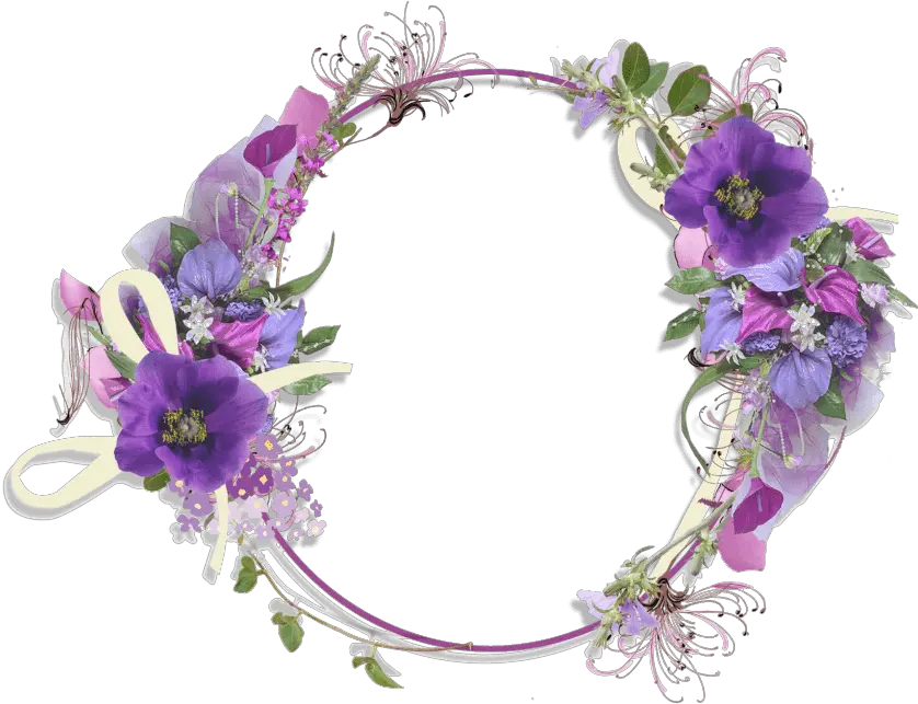 Free Png Floral Round Frame Png Pic Png Images Transparent Purple Border Frame Png png