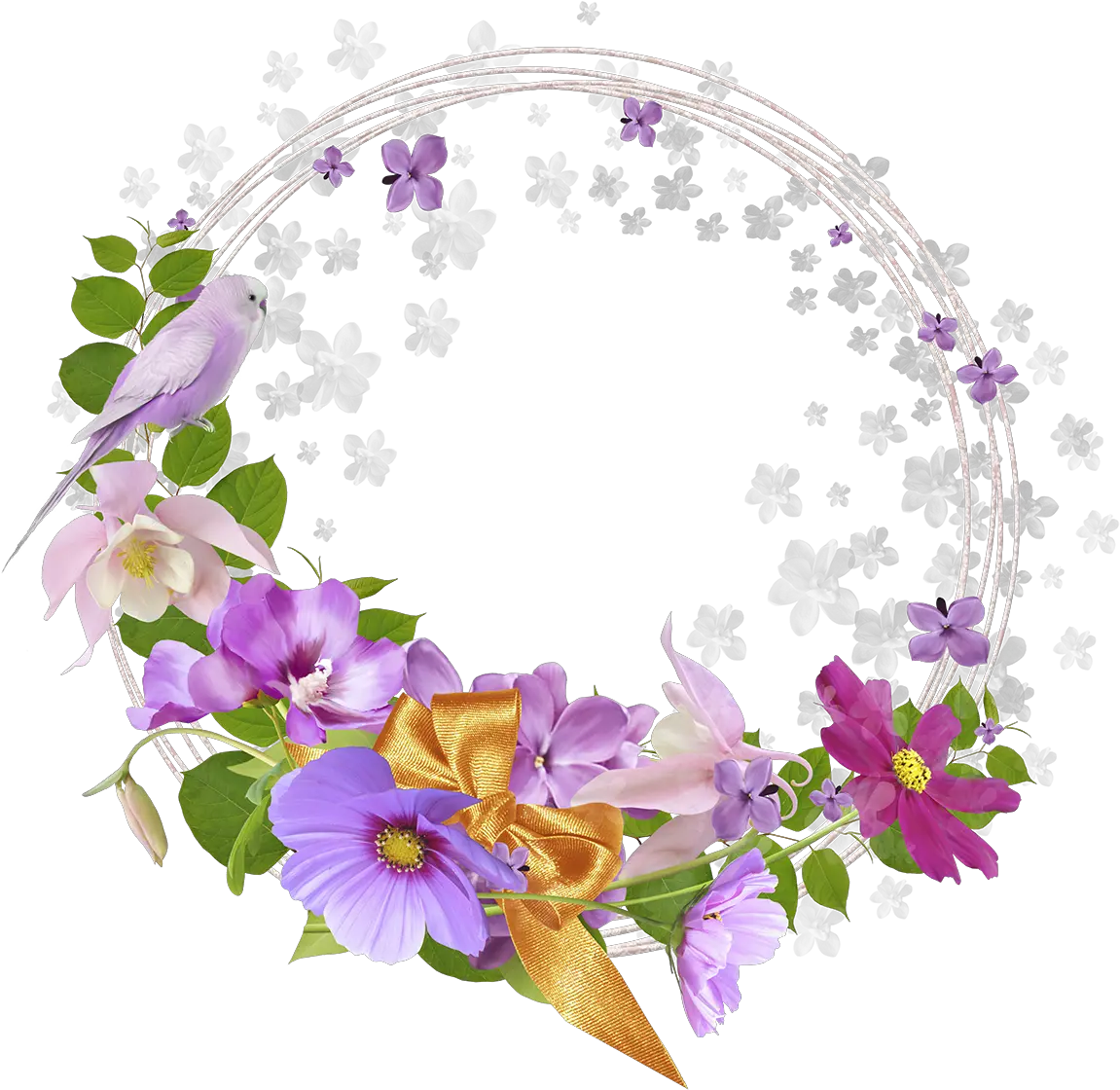 Transparent Flower Frame Clipart Circle Frame With Flowers png