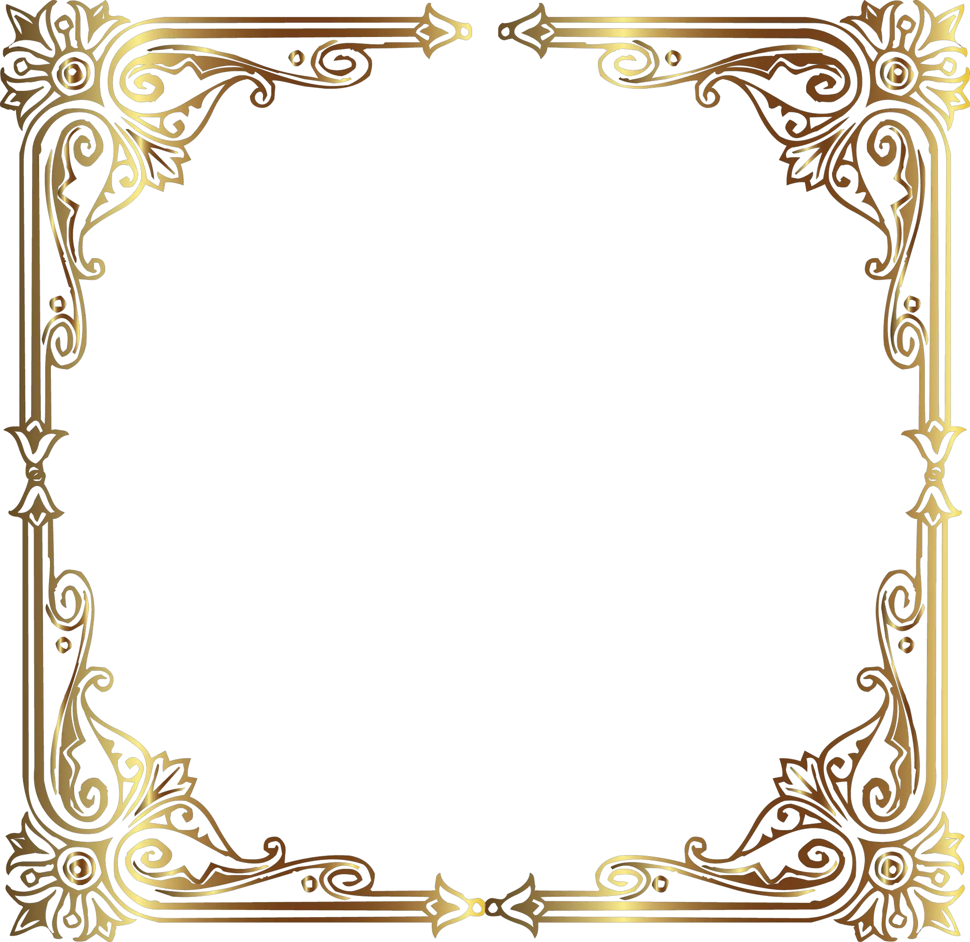 Vintage Gold Frame Frame Transparent Border Design png