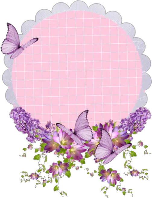 frame circle tumblr nature aesthetic flower butterfly Frame Background Bunga Vintage png