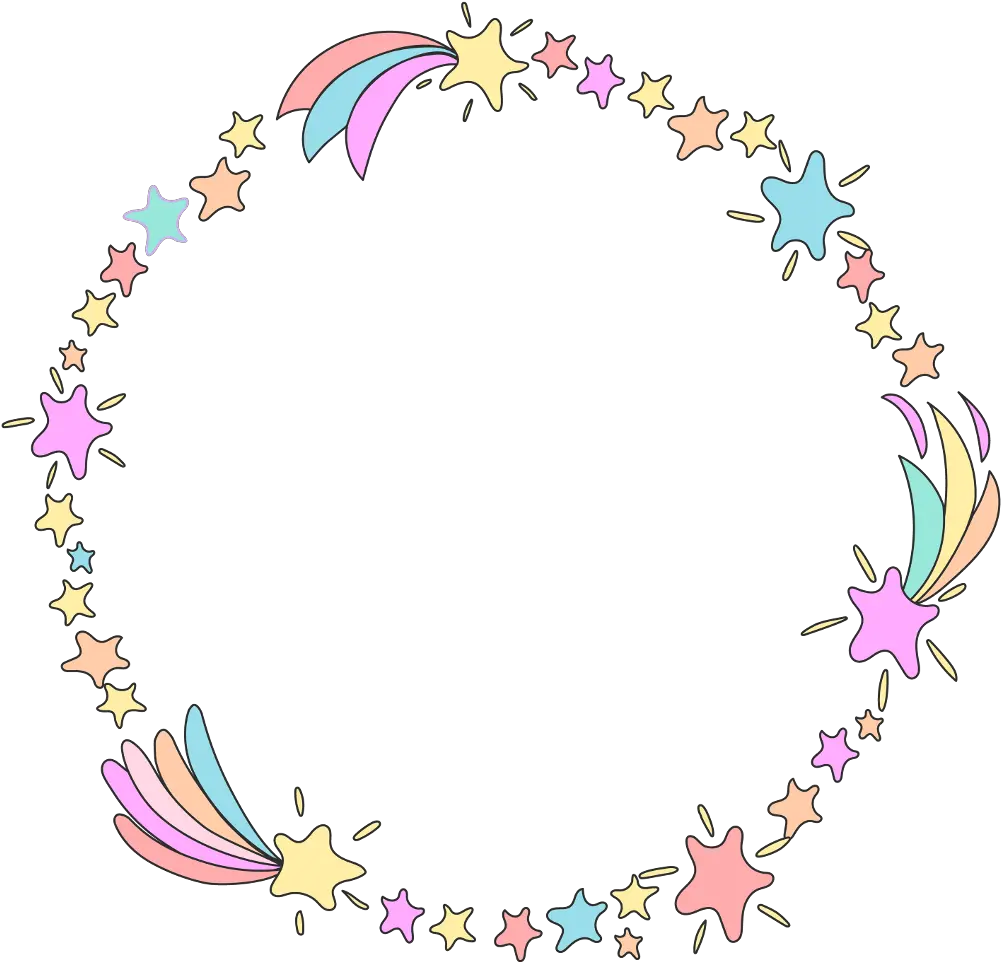 Shootingstar Colorful Frame Decor Embellis Circle Frame Png Unicorn png