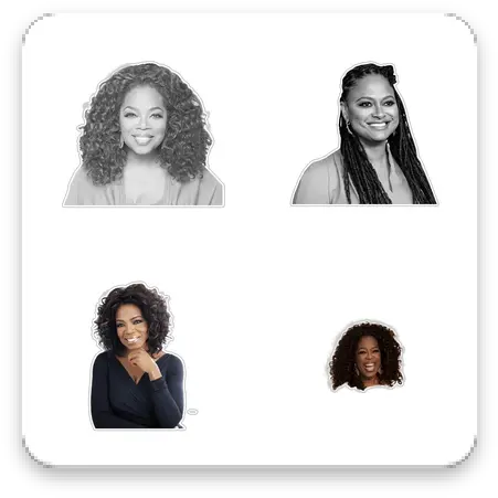 Oprah Winfrey Whatsapp Stickers Hair Design Png Oprah Png