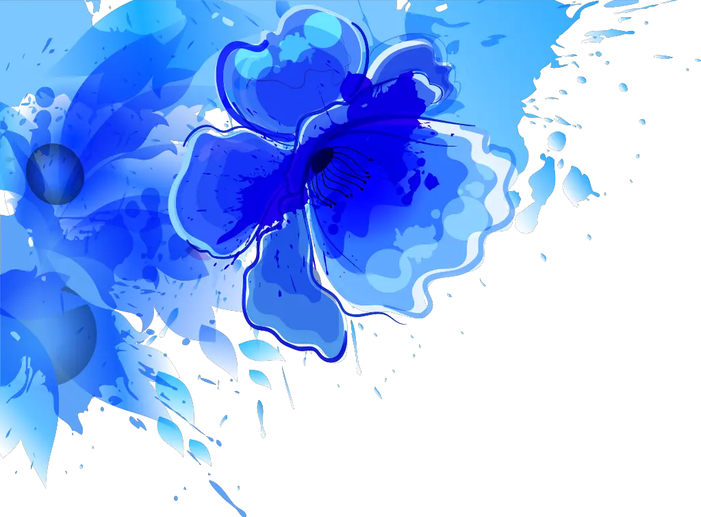 Transparent Blue Corner Border Clipart Blue Flower Corner Border Png png