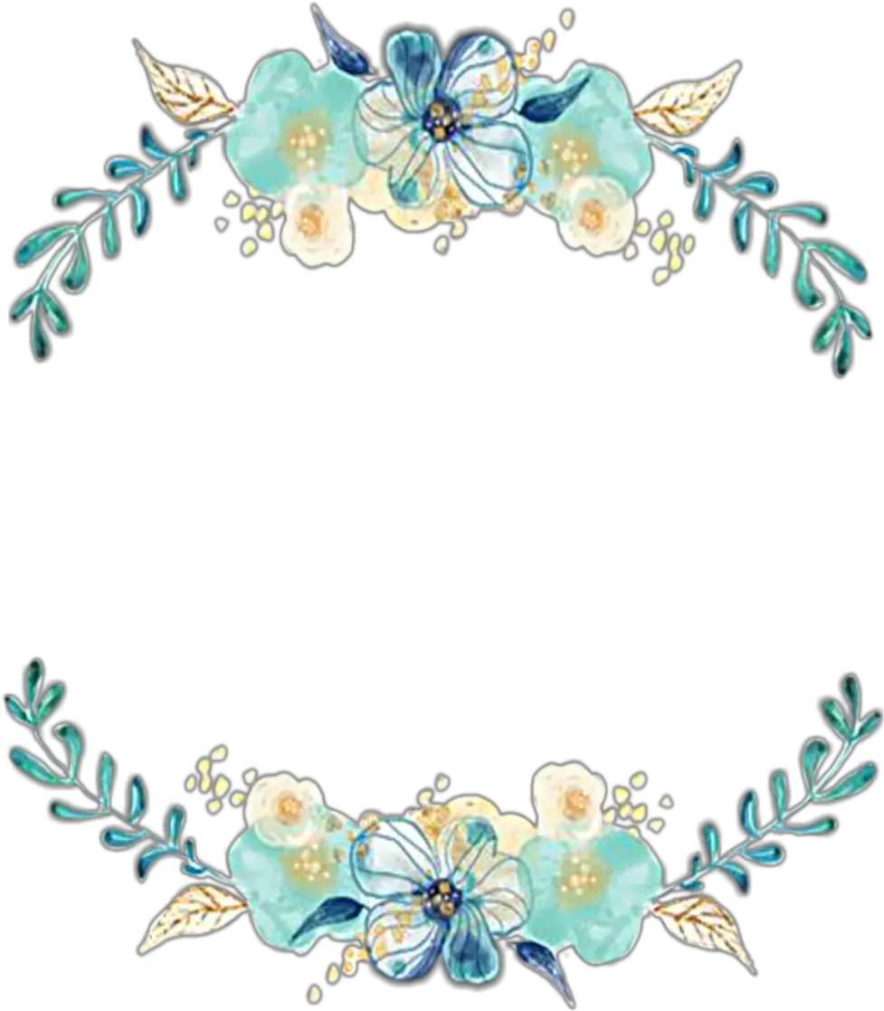 watercolor wreath flowers floral frame laurel Watercolor Flower Frame Png png