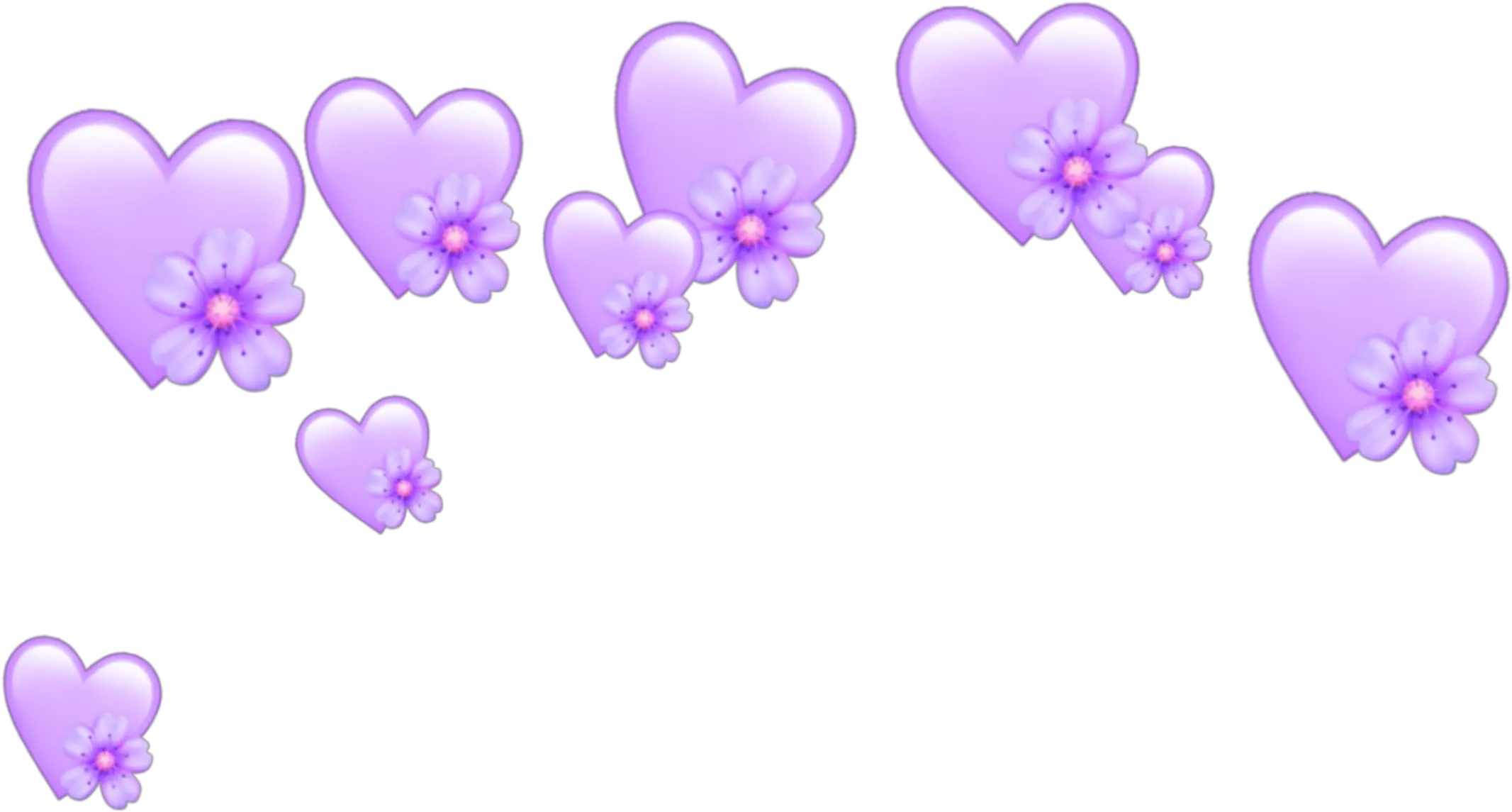 Heart Hearts Crown Emoji Tumblr Purple Heart Crown Cute Heart Crown Transparent png