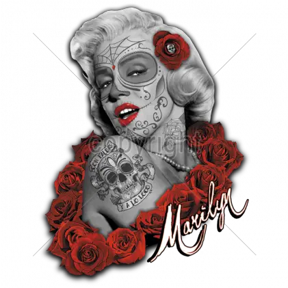Dia De Los Muertos Marilyn Monroe Marilyn Monroe Sugar Skull Tattoo Png Dia De Los Muertos Png