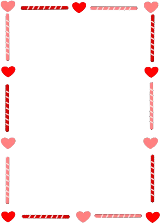 Heart And Candy Border By Cuteeverything Border For Valentines Day Border Clip Art png