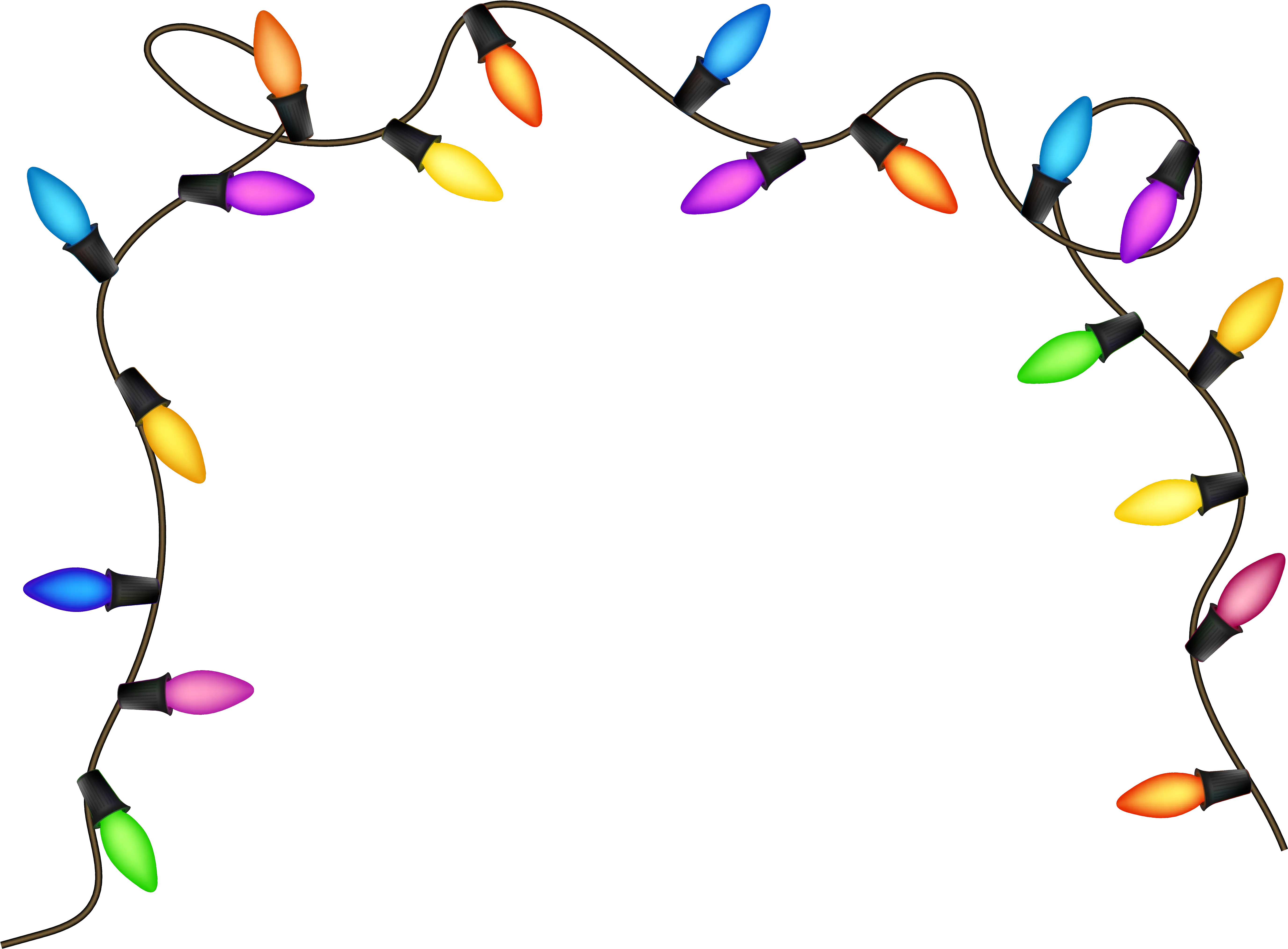 Download Svg Download Christmas Lights Clipart Christmas Christmas Lights With Transparent Backgro png