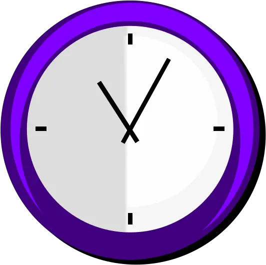 Purple Modern Clock No Second Hand Svg Vector Circle Png Clock Hand Png
