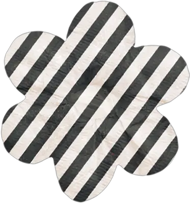 No Tricks Just Treats Black And White Striped Flower Horizontal Png Black Stripes Png