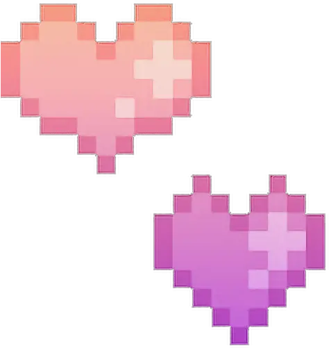 two two Hearts heart hearts love kpop emotions Pixel Heart png