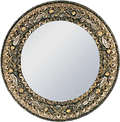 Download Gold Silver Round Mirror Circle Png Silver Circle Png