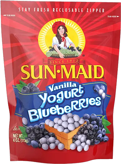 Sun Maid Vanilla Yogurt Blueberries Sun Maid Yogurt Png Blueberries Png