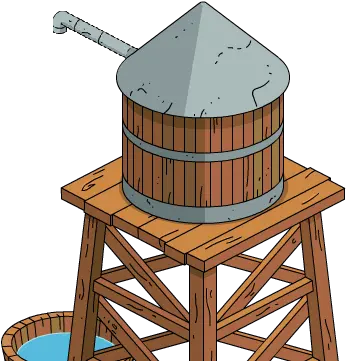 Frontier Water Tower Illustration Png Water Tower Png