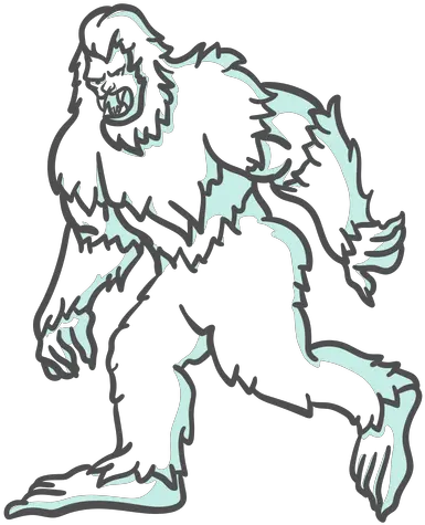 Bigfoot Sasquatch Growling Walking Sasquatch Outline Png Bigfoot Png