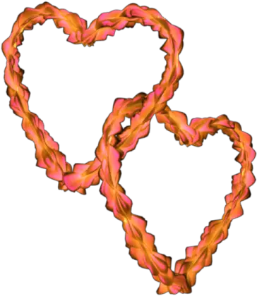 Flowery Entangled Love Hearts Heart Png Pink Heart Transparent Background