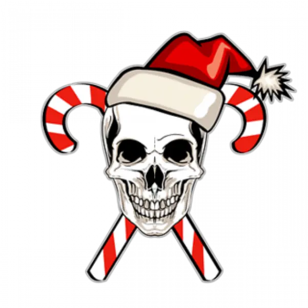 Evil Santa Png Transparent Images Skull With Candy Canes Evil Png