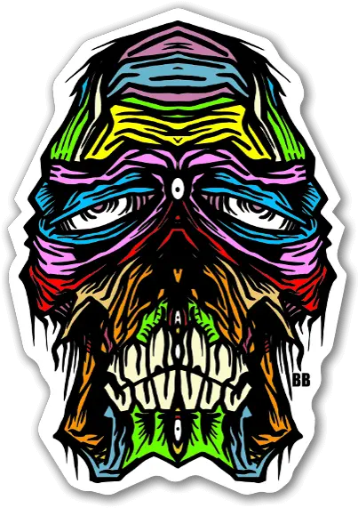 Bobby Skullface Stickerapp Clip Art Png Skull Face Png