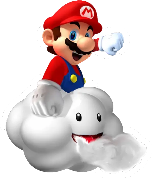 Clipart Cloud Super Mario Mario On Cloud Png Mario Transparent