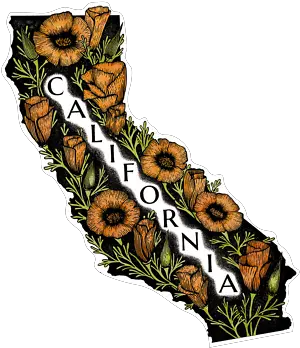 Magnetic Decal For Car California Colorful Poppy Map Cali Magnet 3 5 Ebay Vertical Png Batman Icon On Map