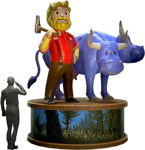 Patch 13 Atomic Shop Datamine Rfo76 Fallout 76 Vault Bunyan Babe Statue Png Free Use Protectron Icon