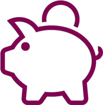Piggy Bank Savings Pig Icon In Maroon Piggy Bank Icon Transparent Background White Piggy Bank Icon Png Piggy Icon