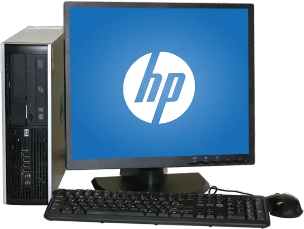 Download Hp 6300 Elite Pro Intel I3 Desktop Pc 19 Monitor Hp Desktop Computer Png Pc Transparent Background