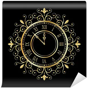Gold Clock Vintage Style Wall Mural U2022 Pixers We Live To Change Decorative Png Gold Clock Png