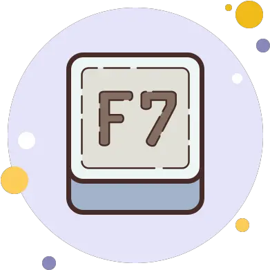 F7 Key Icon In Circle Bubbles Style Home Button Icon Aesthetic Png Computer Key Icon