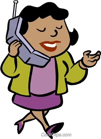 Businesswoman Clip Art Talking On Phone Png Cell Phone Vector Png