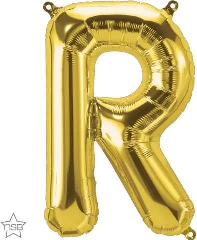 Northstar 86cm Letter Foil R Gold 59946 Each Pkgd Gold Balloon Letter R Png Gold Foil Png