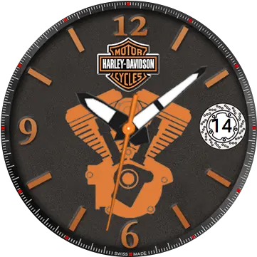 Harley Davidson U2013 Watchfaces For Smart Watches Wall Clock Png Harley Davidson Logo Wallpaper