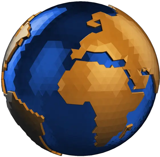 3d Earth Glass By Adil777 Videohive Orange And Blue Globe Png 3d Map Icon