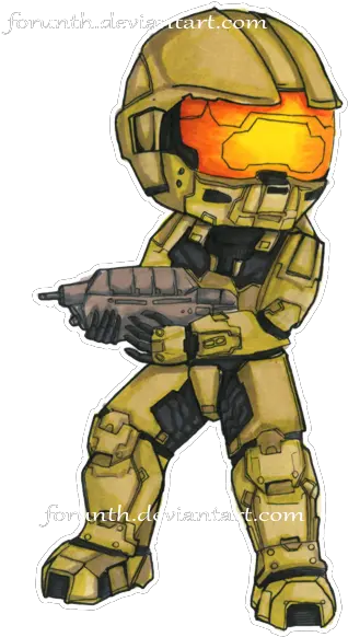 Download Hd Arrow Clipart Black Master Chief Halo Chibi Master Chief Clipart Transparent Png Halo Master Chief Png