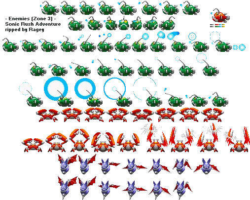 Sonic Enemy Sprites Sonic Rush Adventure Enemies Png Sonic Sprite Png