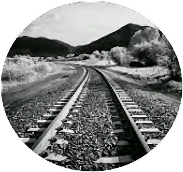 Download Hd Circle Aesthetic Aestheticccircle Train Track Desktop Background Hd Black And White Png Train Track Png