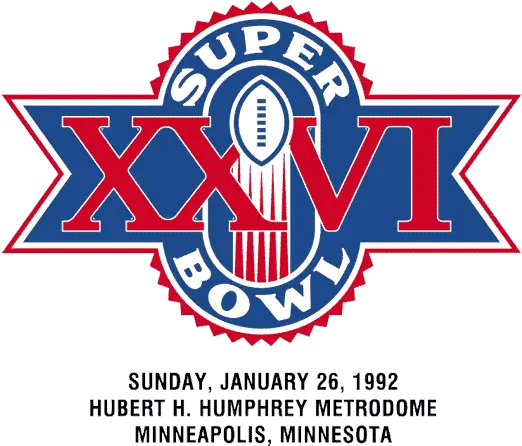 Super Bowl Primary Logo Logo Xxvi Super Bowl Png Super Junior Logos
