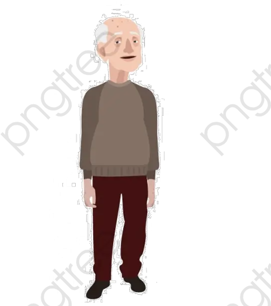 Hand Painted Grandfather Old People Icon Clipart Full Old Person Free Vector Png Old Man Icon