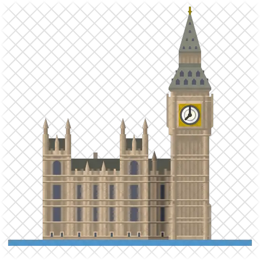 Big Ben And Houses Of Parliament Icon Big Ben Flat Design Png Big Ben Transparent