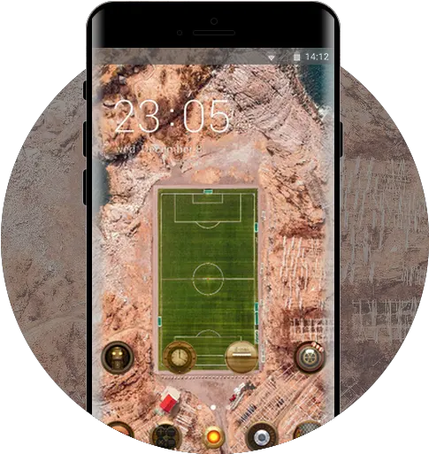 Football Field Theme Free Android U2013 U Launcher 3d Camera Phone Png Football Field Icon